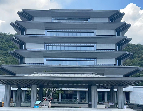 山西黑石材施工過程  中國國家版本館西安分館（文濟閣）、廣州分館（文沁閣）
